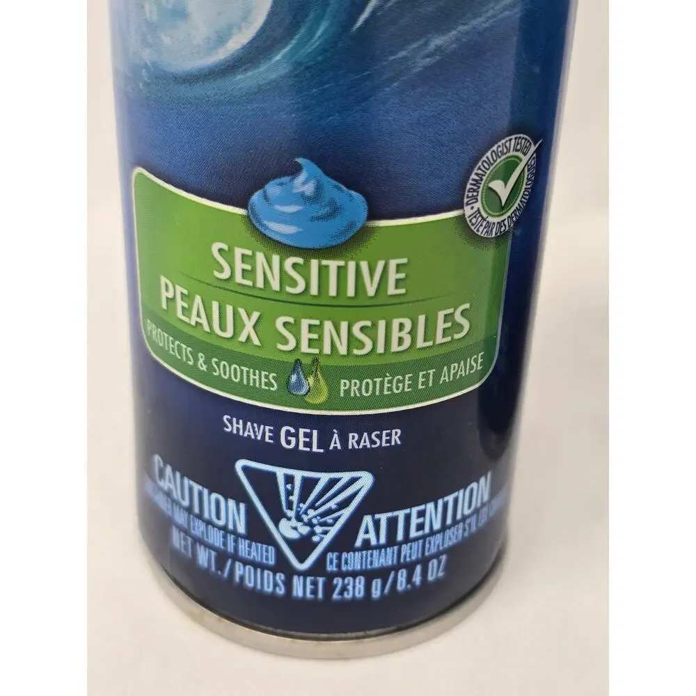 Schick Hydro Sensitive Skin Shaving Gel 8.4 oz / 238 g Set of 2 Soothing Men's